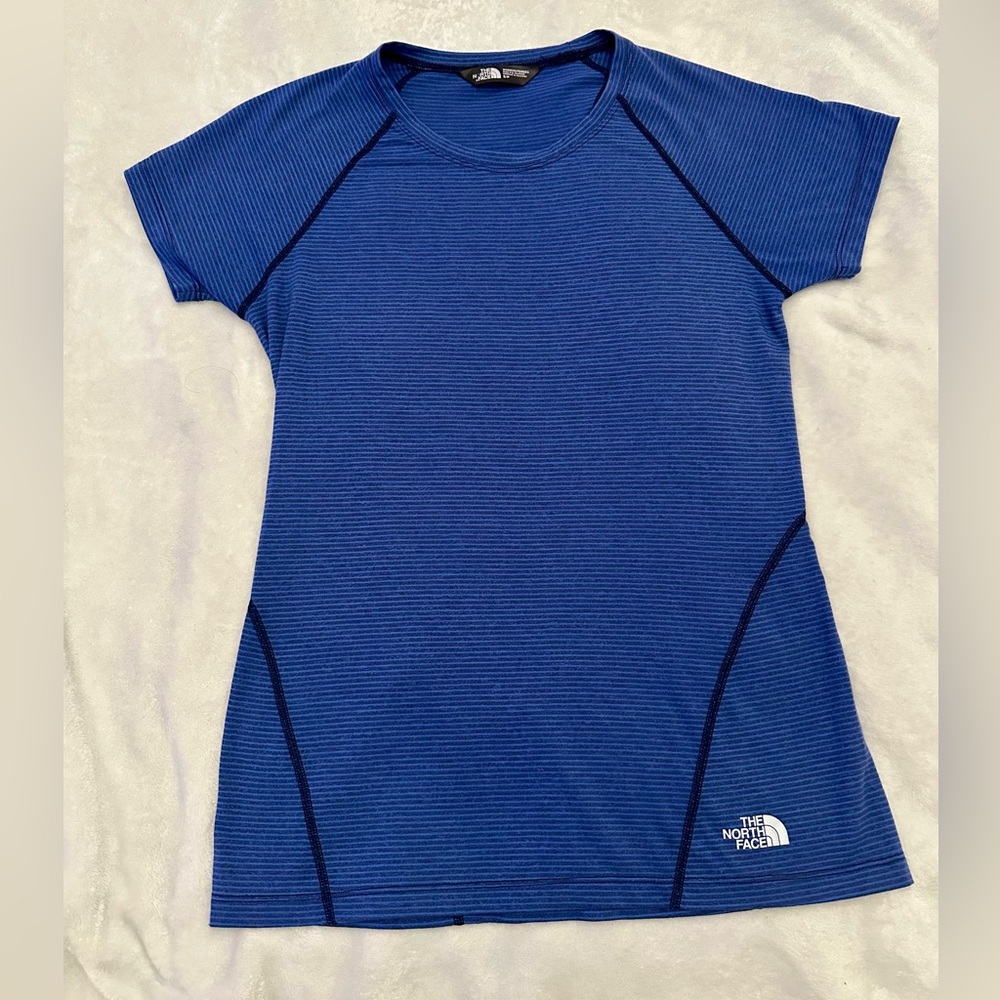 EUC The North Face Striped Blue Shirt | Size Small